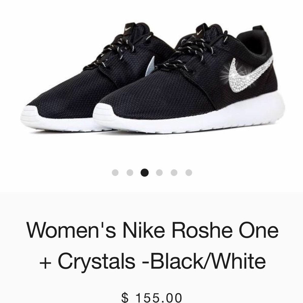 Nike one sided crystal shoes Navy Blue and Gold